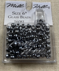 Mill Hill Pony Beads Size 6 - 16081 Jet Ø 4 mm