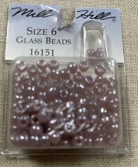 Mill Hill Pony Beads Size 6 - 16151 Ash Mauve Ø 4 mm  AUSVERKAUF