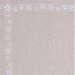 Tischdecke Eiskristalle natur - Rico Design