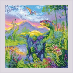 Stickpackung Riolis - The Era of Dinosaurs 40x40 cm