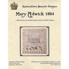 Queenstown Sampler Designs - Mary Adwick 1804