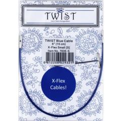 Seil Twist Blue 15 cm Small ChiaoGoo für austauschbare Rundstricknadeln