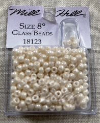 Mill Hill Pony Beads Size 8 - 18123 Cream Ø 3 mm