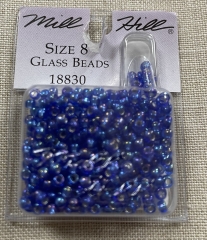 Mill Hill Pony Beads Size 8 - 18830 Ocean Blue Ice Ø 3 mm