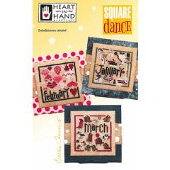 Heart In Hand Needleart - Square Dance January - March (w/emb)
