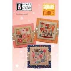 Heart In Hand Needleart - Square Dance April - June (w/emb)