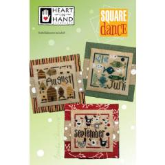 Heart In Hand Needleart - Square Dance July - Sept (w/emb)