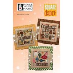 Heart In Hand Needleart - Square Dance Oct-Dec (w/emb)