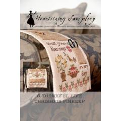 Heartstring Samplery - Thankful Life Chairarm Pinkeep