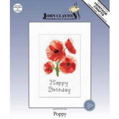 Heritage Crafts - Greeting Card Poppy - (Stickpackung)