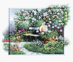 Stickpackung Luca-S - Blooming Garden 44,5x34,5 cm