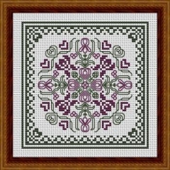 Happiness Is Heartmade - May Hearts Square With PurpleIrises