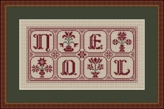 Stickvorlage Happiness Is Heartmade - Floral Noel