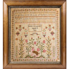 The Wishing Thorn - Betty Ormandy 1832 Sampler