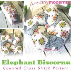 Tiny Modernist - Elephant Biscornu January Stickvorlage)