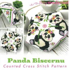 Tiny Modernist - Panda Biscornu (Stickvorlage)