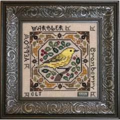 Tellin Emblem - Birdie & Berries - Yellow Warbler