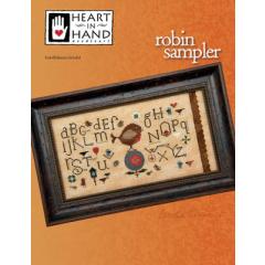 Heart In Hand Needleart - Robin Sampler (w/emb)