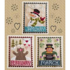 Waxing Moon Designs - Monthly Trios - January, February, March