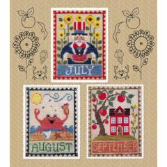 Waxing Moon Designs - Monthly Trios - July, August, September