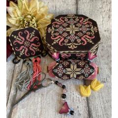 Mani Di Donna - Black Fantasy Octagonal Sewing Box