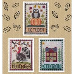Waxing Moon Designs - Monthly Trios - October, November, December