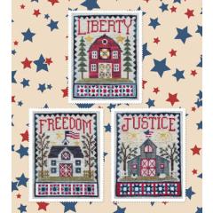 Waxing Moon Designs - Patriotic Barn Trio