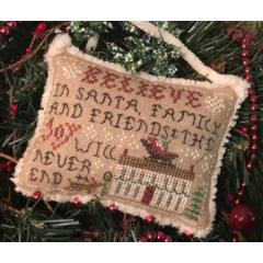 Homespun Elegance - Believe In Santa 2021 Sampler Ornament