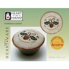 Heart In Hand Needleart - Pocket Round - Acorn (w/emb)