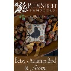Plum Street Samplers - Betsys Autumn Bird & Acorn
