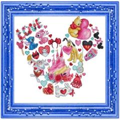 Stickvorlage Les Petites Croix De Lucie - Happy Valentines Day