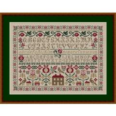 Happiness Is Heartmade - Pomegranate Alphabet Sampler