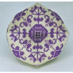 Praiseworthy Stitches - Tulips & Iris Biscornu