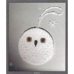 Cotton Pixels - Blackwork Snowy Owl