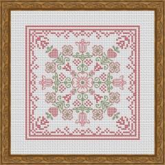 Happiness Is Heartmade - April Hearts Square With Dogwood And Tulips