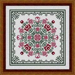 Happiness Is Heartmade - June Hearts Square With Red Roses