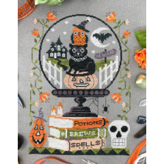 Stickvorlage Tiny Modernist Inc - Halloween Crystal Ball (Serie mit 3 Vorlagen)