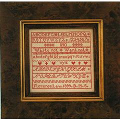 Hands Across The Sea Samplers - Florence Law 1899