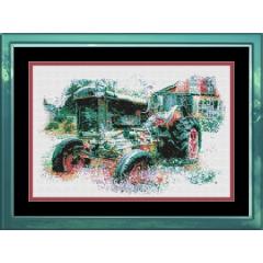 Stickvorlage Ronnie Rowe Designs - Old Green Tractor