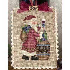 Stickvorlage Frony Ritter Designs - Rustic Wine Lovers Santa