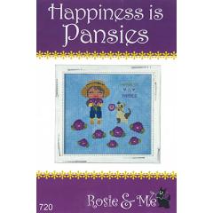Stickvorlage Rosie & Me Creations - Happiness Is Pansies