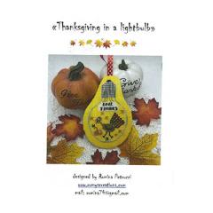 Stickvorlage Romy's Creations - Thanksgiving In A Lightbulb