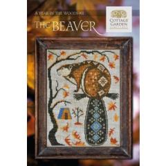 Stickvorlage Cottage Garden Samplings - Year In The Woods 11 The Beaver