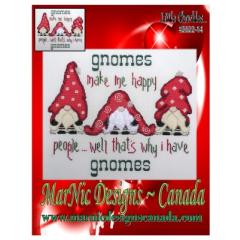 Stickvorlage MarNic Designs - Gnomes Make Me Happy