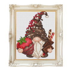 Stickvorlage Les Petites Croix De Lucie - Chocolate Strawberry Gnome