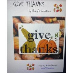 Stickvorlage Romy's Creations - Give Thanks