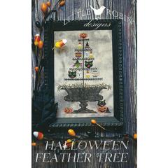 Stickvorlage Little Robin Designs - Halloween Feather Tree