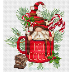 Stickvorlage Les Petites Croix De Lucie - Hot Cocoa Gnome 2022