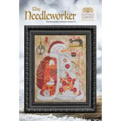 Stickvorlage Cottage Garden Samplings - Snowman Collector 1 - Needleworker