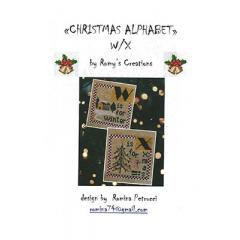 Stickvorlage Romys Creations - Christmas Alphabet - W & X